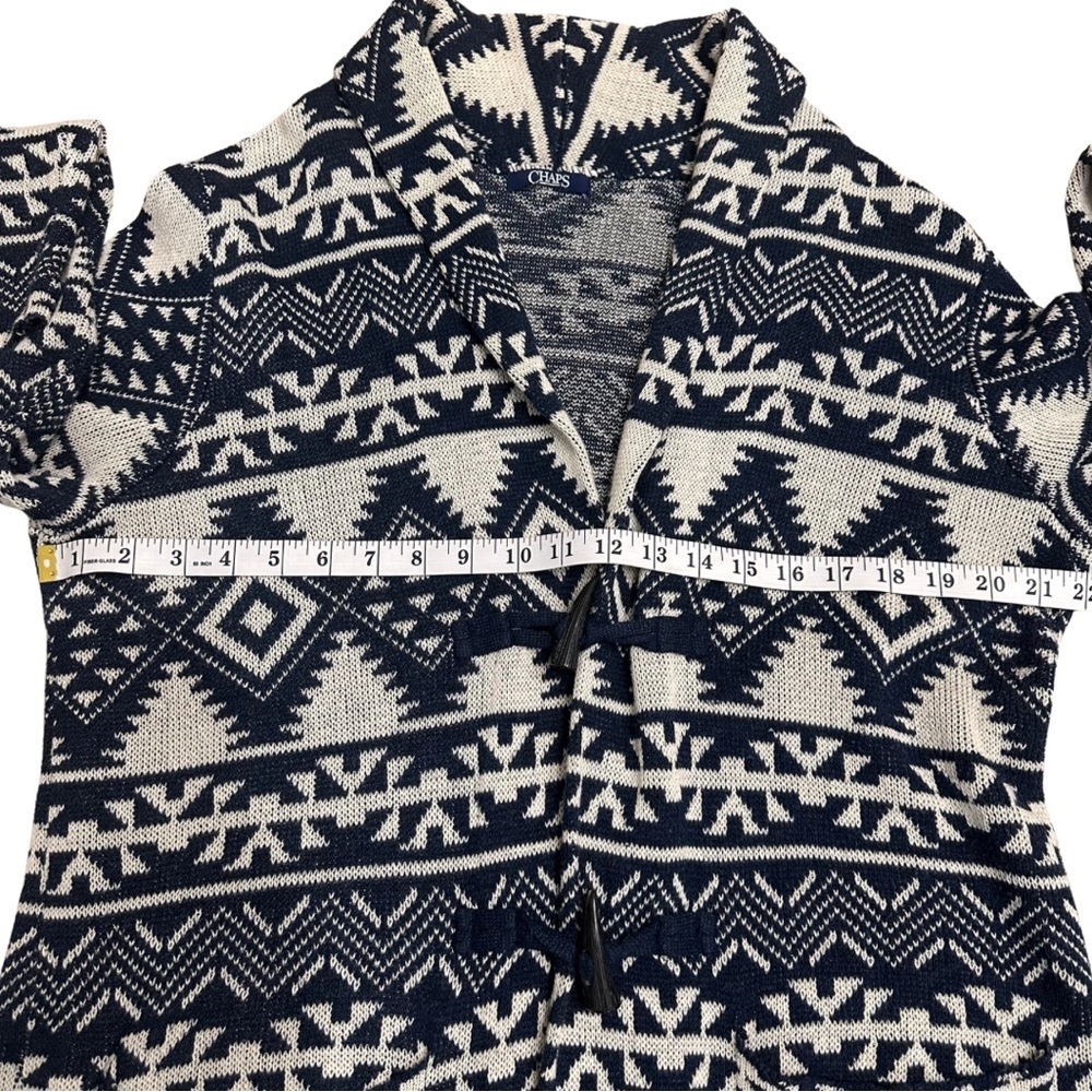 Chaps Aztec Patterned Toggle Button Sweater Large… - image 6